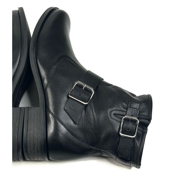 Paul Green Wyatt Womens Black Leather Ankle Boots Moto Size US 6 UK 3.5 New $495 - Picture 6 of 13